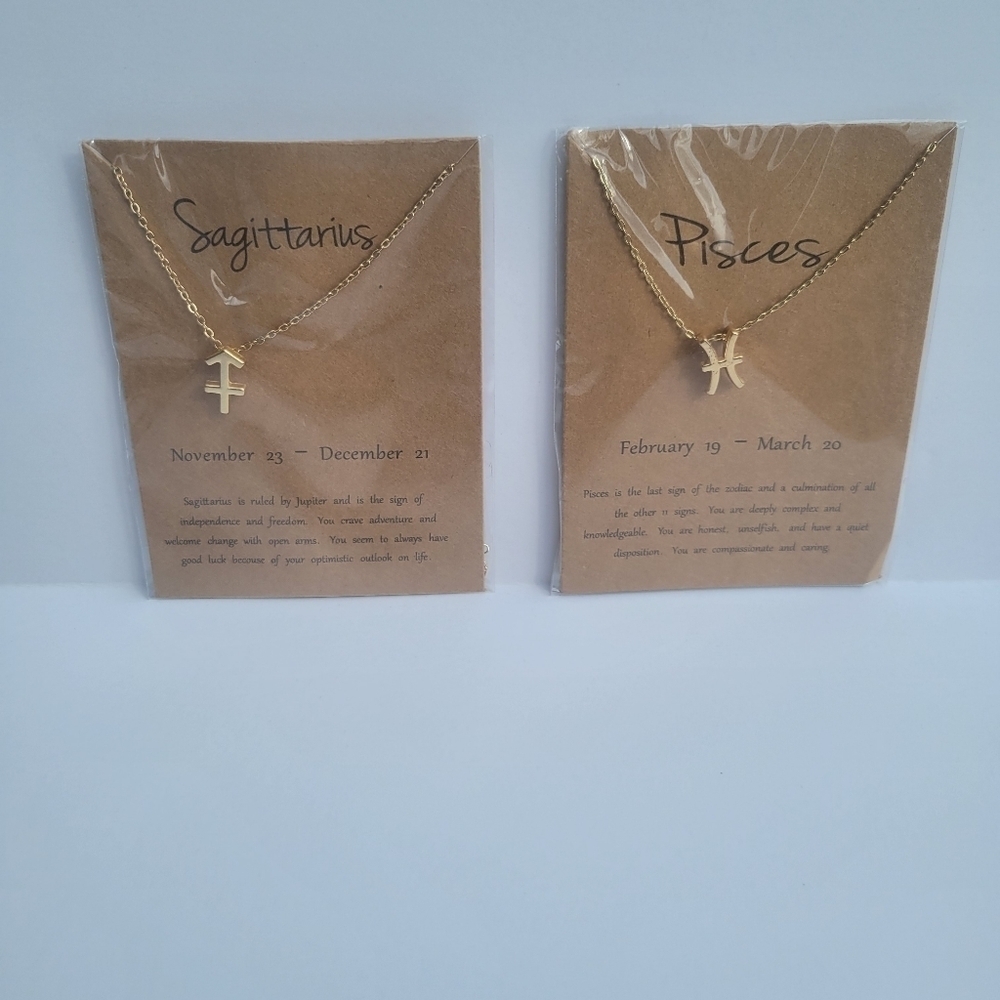Zodiac Charm Pedant Necklace by Golden Threads … - Picture 10 of 11